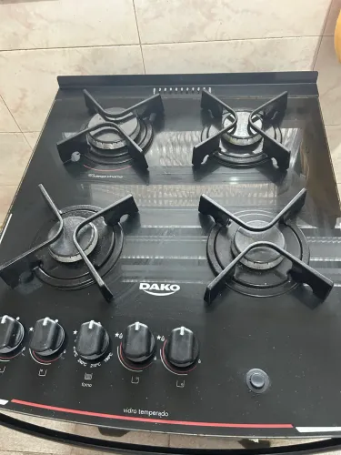 Fogão Dako Preto Glass 4 Bocas | Excelente Estado