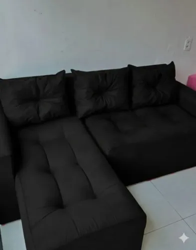 Sofá Chaise 3 Lugares Novo