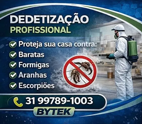 Dedetização baratas formigas escorpião ratos cupim