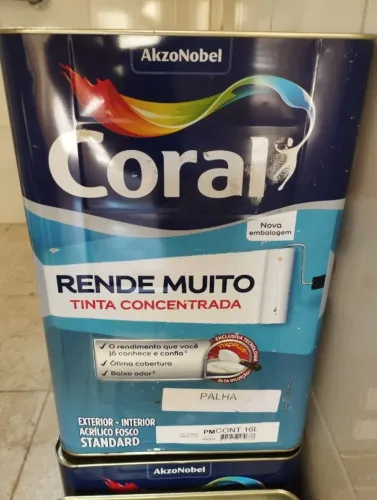 Tinta Coral Rende Muito Exterior e Interior Concentrada cor Palha