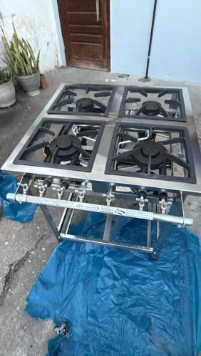 Fogão industrial inox alta e baixa pressão novos leiam o anúncio