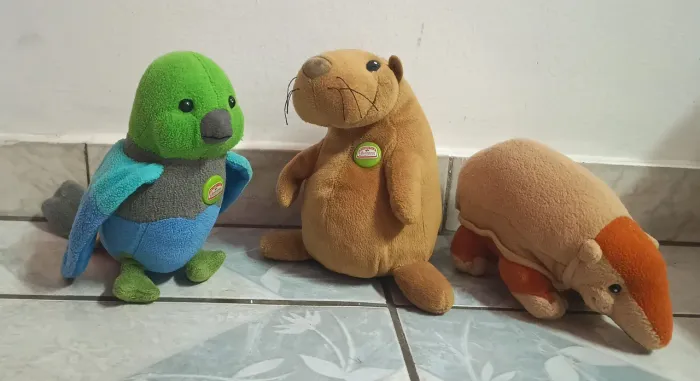 Kit 3 pelúcias raras da coleção Caçulinha Guaraná