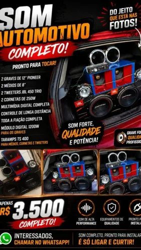 Som automotivo completo