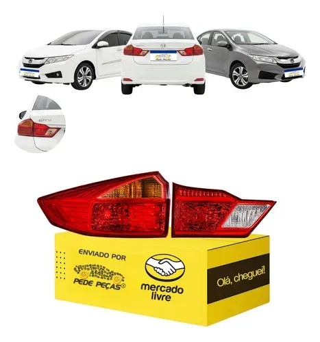 Par Sinaleira Traseira Canto Tampa Honda City 2015 A 2017 Le Esquerdo/motorista