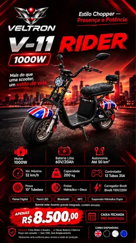 Scooter elétrica V-11 Rider