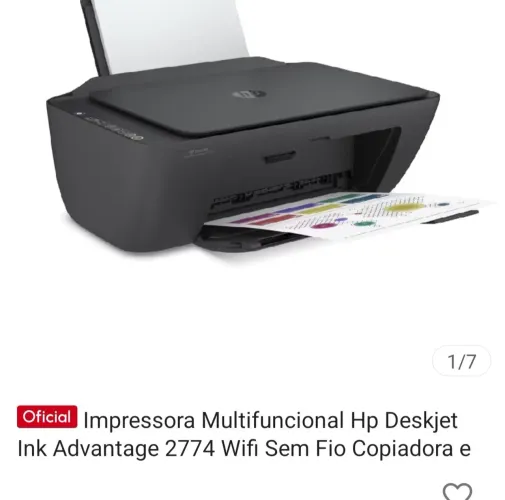 Impressora HP multifuncional 2774