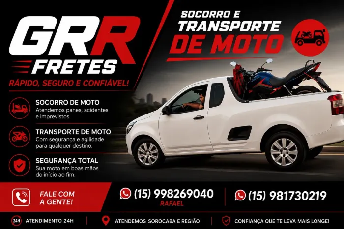 Carreto, socorro de moto