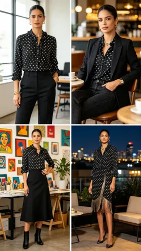 Camisa linda em poá