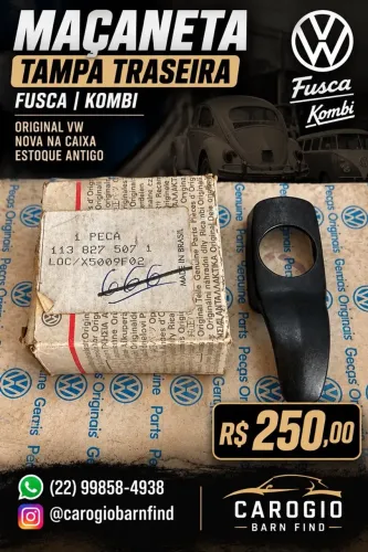 Maçaneta Tampa Traseira Fusca Kombi Original VW Nova