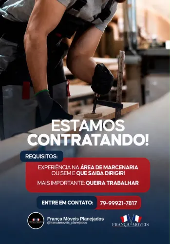 Contrata-se para marcenaria