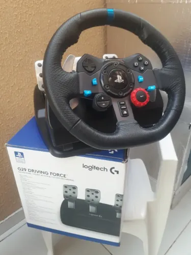 Volante Logitech G29 + Câmbio Shifter + Caixa Original - Impecável e Perfeito
