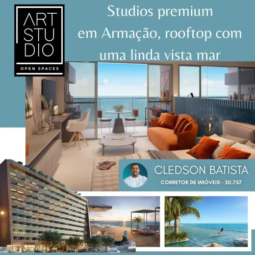 Art Studio, 1 Quarto, Distribuído Em 36M² E Vagas Rotativas Na Armação. 1J5GKHF