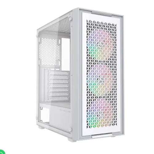 GABINETE GAMER BLUECASE MID TOWER X-FRAME SE CINZA E BRANCO COM 3 FANS ARGB