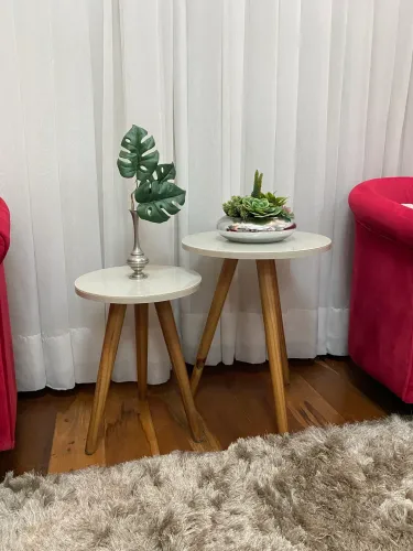 MEGA OPORTUNIDADE - CONJUNTO DE MESAS LATERAIS - TOK STOK