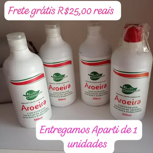 Sabonete aroeira 500ml 25 reais frete grátis