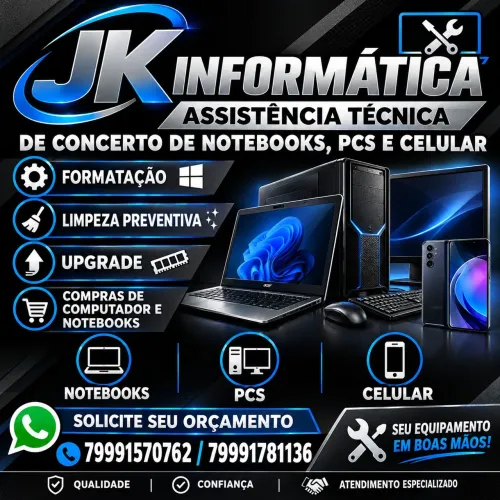 CONSERTO E MANUTENÇÃO DE PCS E NOTEBOOK 100$