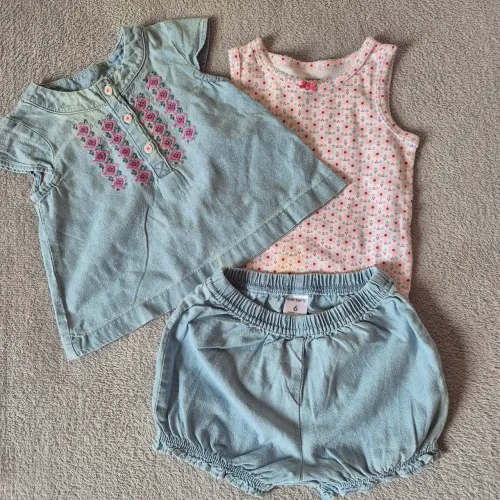 Conjunto Carter's de 3 peças Tam 6 meses