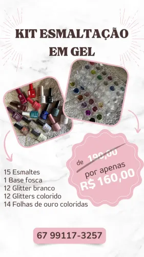 Vendo kit para esmaltação em gel 