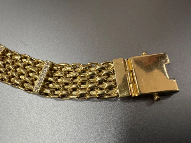 Bracelete Bismarck de ouro 33.72g 18k procedência garantia eterna