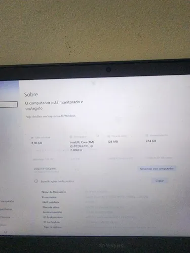 NOTBOOK SAMSUMG I3 7 GERAÇÃO COM SSD