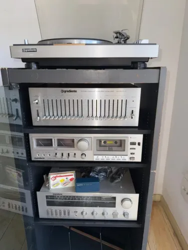 Conjunto Gradiente Completo Vintage ? Toca-Discos + Receiver + Equalizador + Tape Deck + C