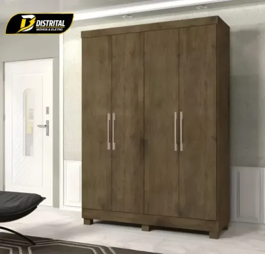 Guarda Roupas 4 Portas e 4 Gavetas Malibu New Varias Cores