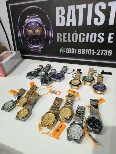 Relógios a prova dágua, 100,00 cada.
