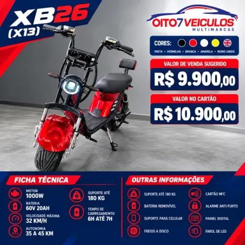 XB26 MOTOR 1000W AUTONOMIA 35 A 45KM
