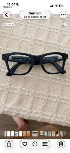 Óculos smart rayban meta wayfarer gen 2 transitions