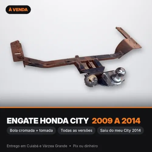 Engate Reboque Honda City 2009 a 2014 com Bola e Tomada