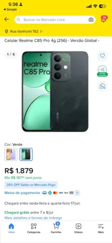 Celular vende se c85 