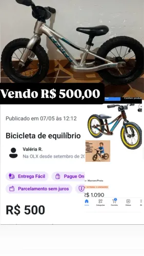 Bicicleta de equilíbrio