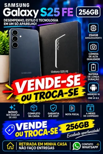 Samsung S25 FE 256GB NF 5 meses + SmartWatch Samsung 7