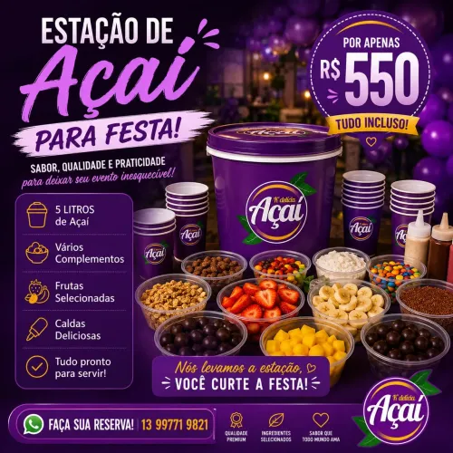 Estação de açaí para sua festa ?