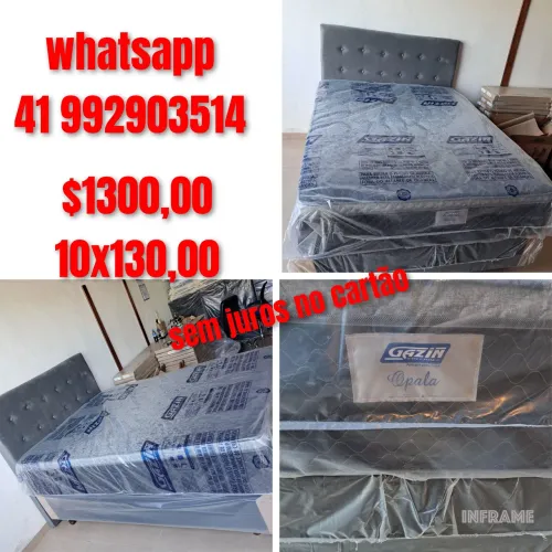 Cama Box casal molas opala novo # 10x sem juros no cartão
