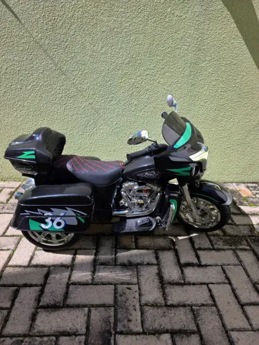 Moto Elétrica Infantil Motorizada Custom 12v Usb Led Musica