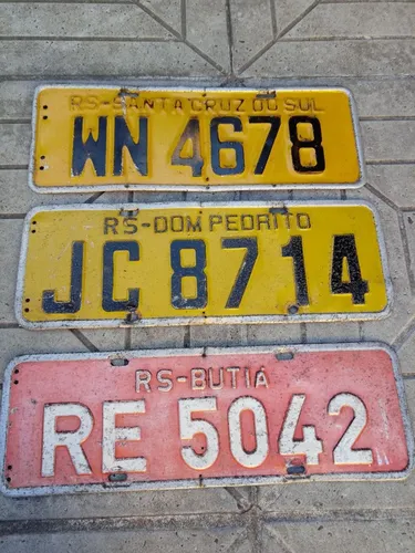 Placas antigas de Alumínio