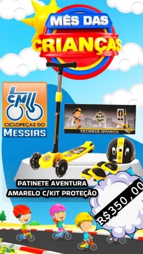 Patinete Aventura Com Kit De Proteção 