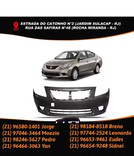 Para-choque dianteiro Nissan Versa 2011 à 2014