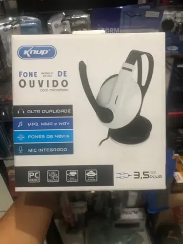 Fone de ouvido com fio e microfone