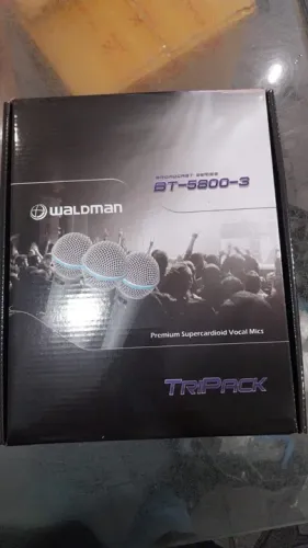 Vendo Kit de Microfone com Fio Waldman BT - 5800 - 3. ( Novo na Caixa ) 