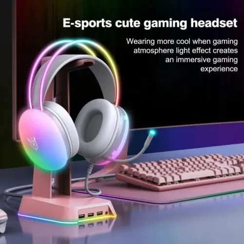 Headset Gamer da marca Onikuma, modelo X25 RGB.