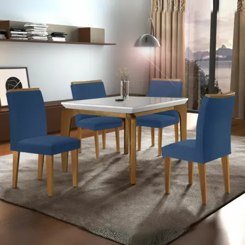 MESA BARBARA 4 CADEIRAS 80X120 SURPREENDA-SE!!! T165T6