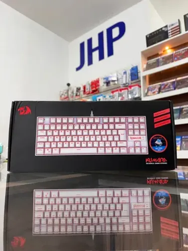 Teclado Mecânico Gamer Redragon Kumara 60% Branco Switch Azul | Parcela Sem Juros