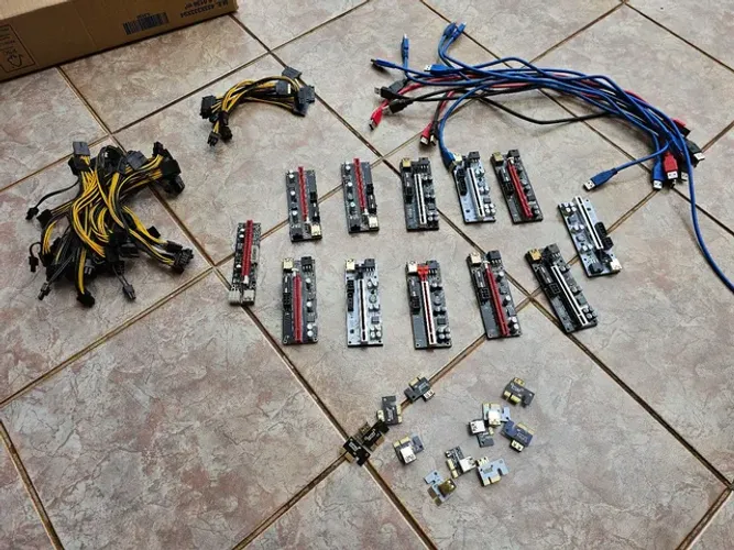 Kit 8 Riser Usb 3.0, Gpu externa, Mineração de criptomoeda