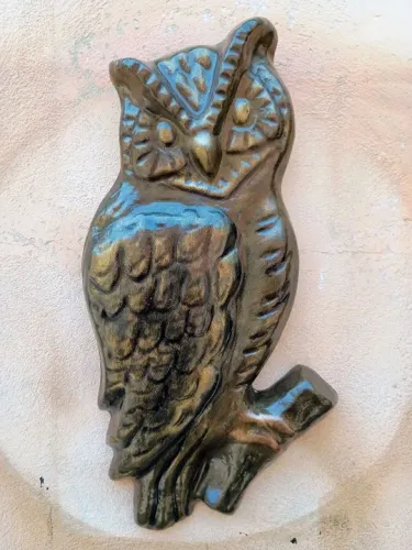 Linda Coruja em gesso 3d para decoração