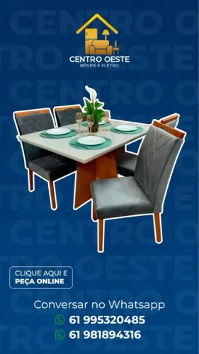 Conjunto de mesa 4 lugares Madri