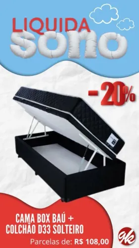Cama solteiro com colchão direto de fábrica Parcelas de:
