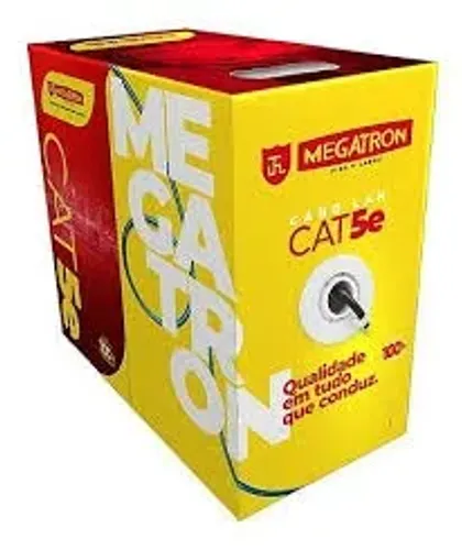 Cat5e Azul Megatron caixa com 305m (cabo de rede Lan 4 Pares) 