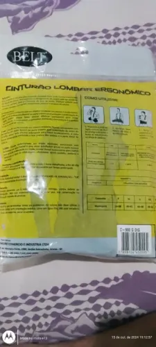 Cinturão Lombar ergonomico